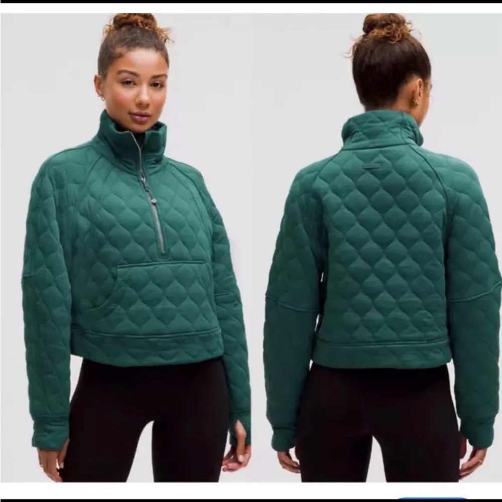 Lululemon Green Quilted Scuba